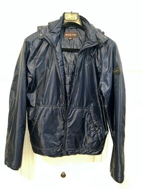 Michael Kors Navy Lightweight Packable Jacket